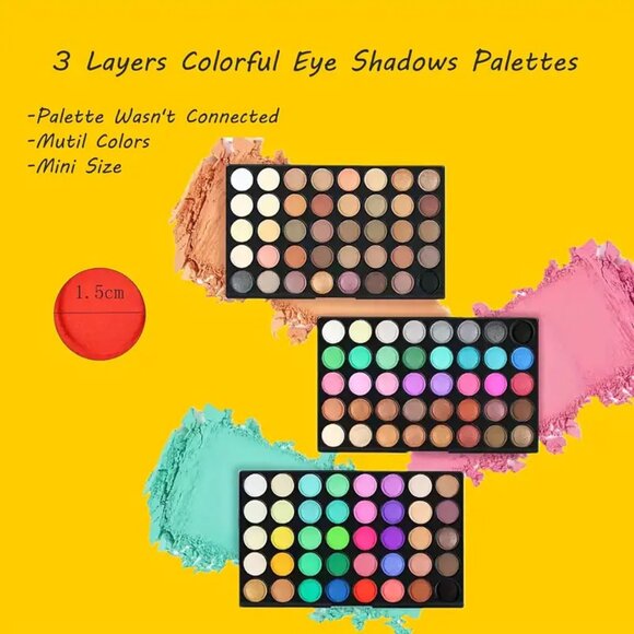 120-color Mini Eyeshadow Palette - Travel Portable Eyeshadow Collection Set - Picture 3 of 6